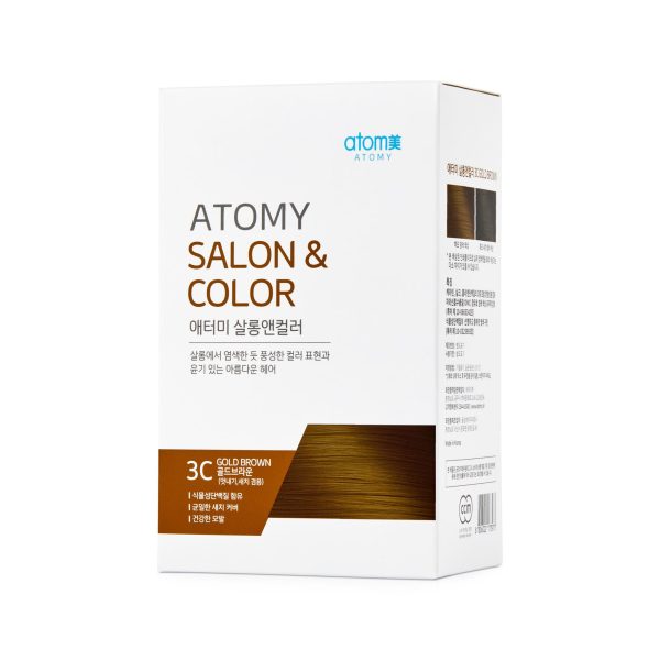 Фарба для волосся золотаво-коричнева Atomy Salon & Color Gold Brown 3C