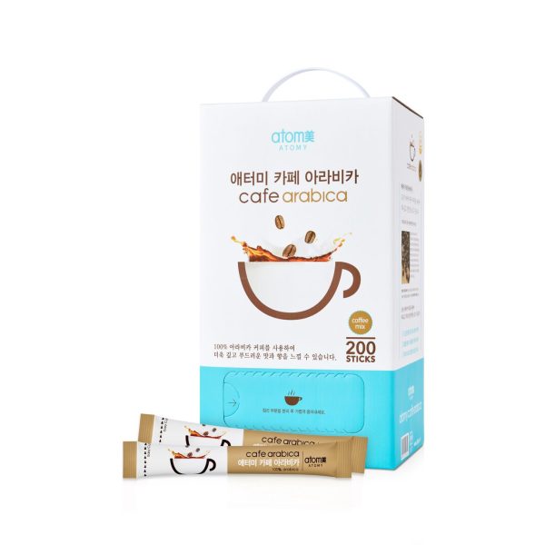 Кава арабіка із казеїном, 12,1г*200 стіків Atomy Cafe Arabica